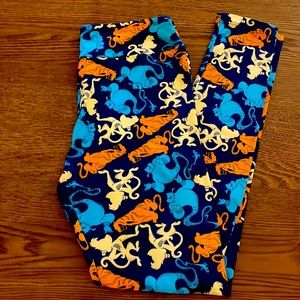 Disney Aladdin Blue Lularoe size OS leggings
